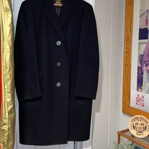Vintage men’s full length black dress coat